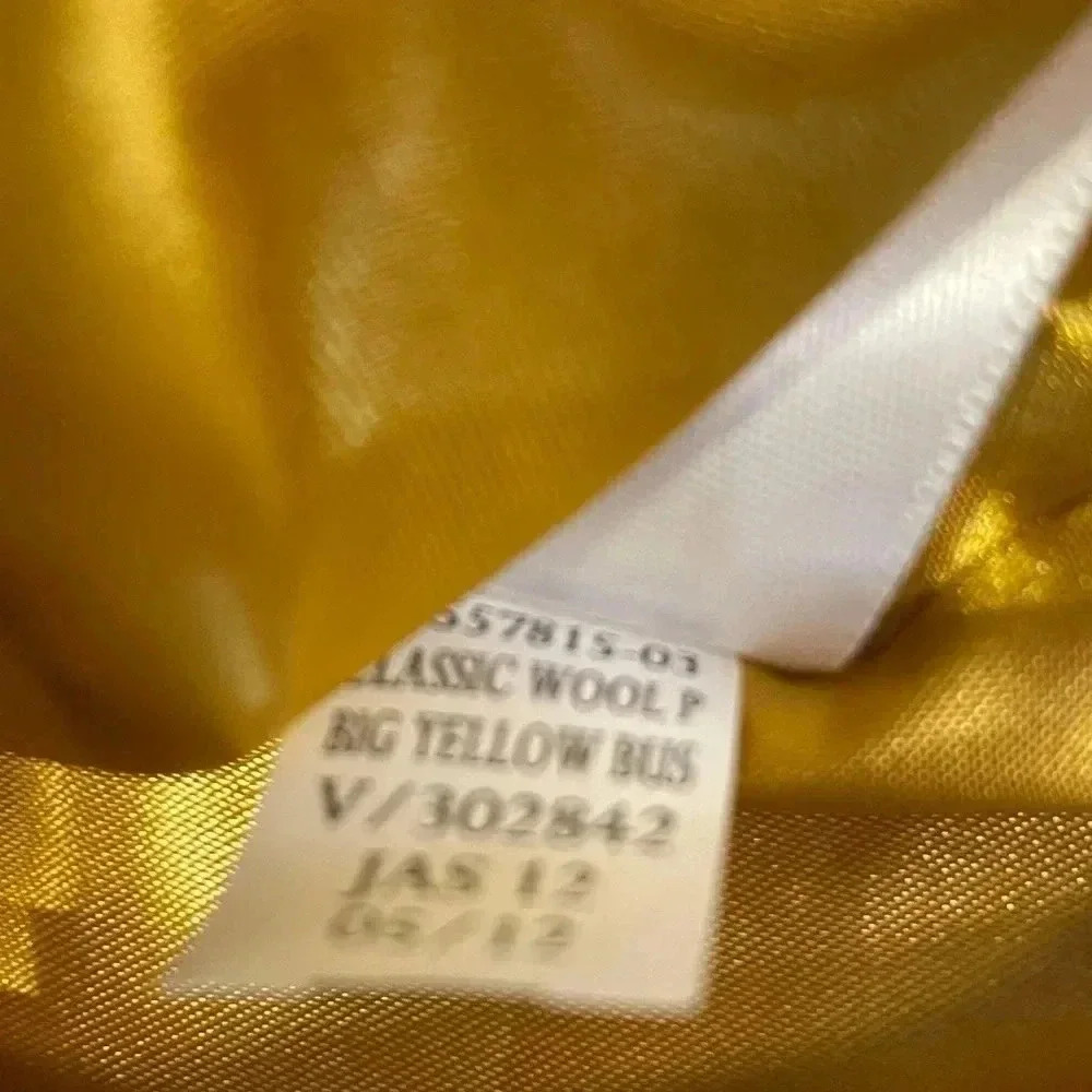 Old Navy Women's Yellow Wool Double Breasted Peacoat Sz L - Picture 9 of 10